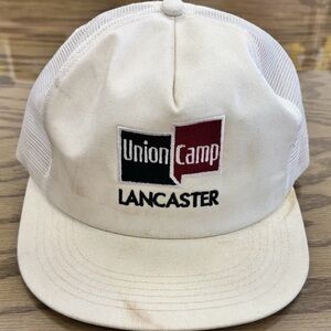 Vintage Union Camp Lancaster PA Snapback Hat Cap Trucker Mesh Pennsylvania Adult